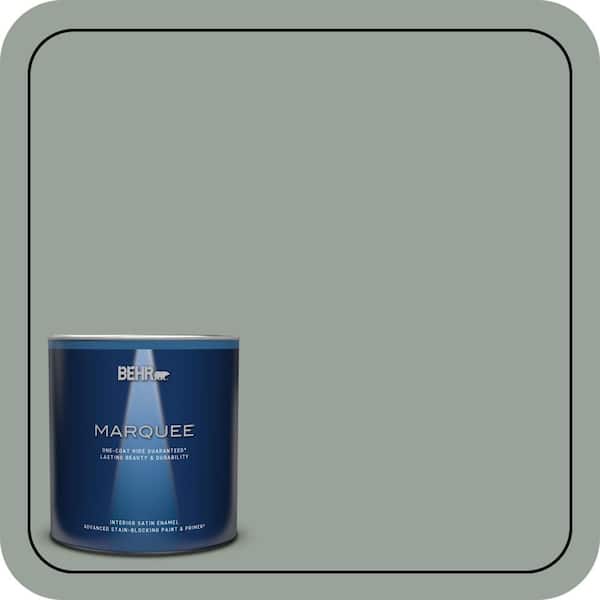 BEHR MARQUEE 1 qt. #N410-4 Natures Gift One-Coat Hide Satin Enamel Interior Paint & Primer