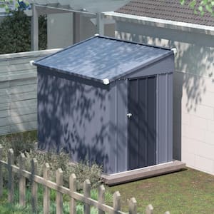 4 ft. W x 6 ft. D Metal Lean-to Shed Storage Shed 23 sq. ft. in Gray