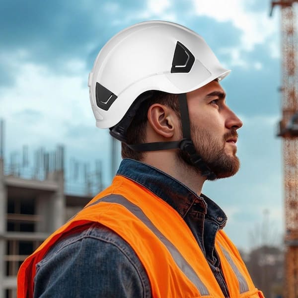 Industrial Safety Helmet, Adjustable Vented Hardhat for Men Women Adults, for Outdoor Indoor, ABS Safety Hard Hat