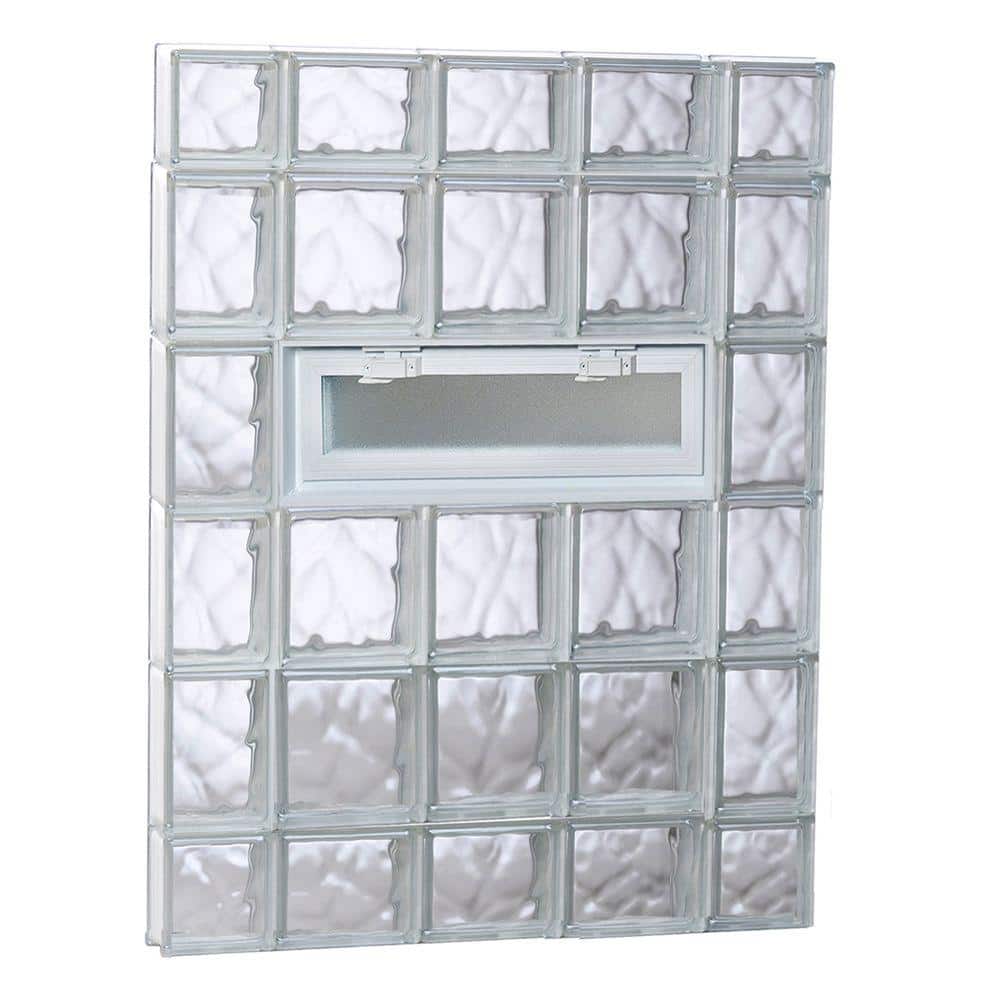 Clearly Secure 34.75 in. x 42.5 in. x 3.125 in. Frameless Vented Wave ...