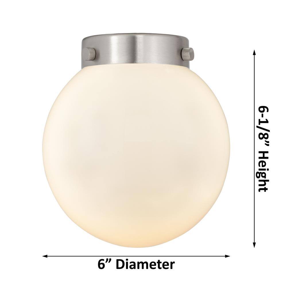 Ballston Urban Mini Globe Pendant in Brushed Brass with Clear Glass