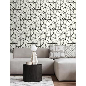What's Your Angle Noir Geometric Vinyl Peel and Stick Wallpaper Roll (Covers 30.75 sq. ft.)