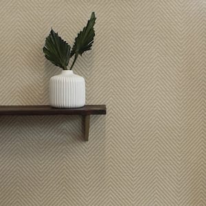 Natural Herringbone Paperweave Grasscloth Unpasted Textured Wallpaper Roll (Covers 72 sq. ft.)