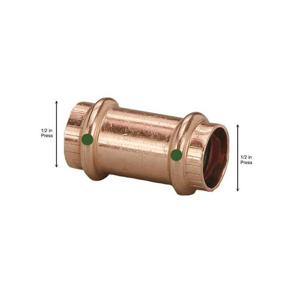 ProPress 1/2 in. Press Copper Coupling No Stop