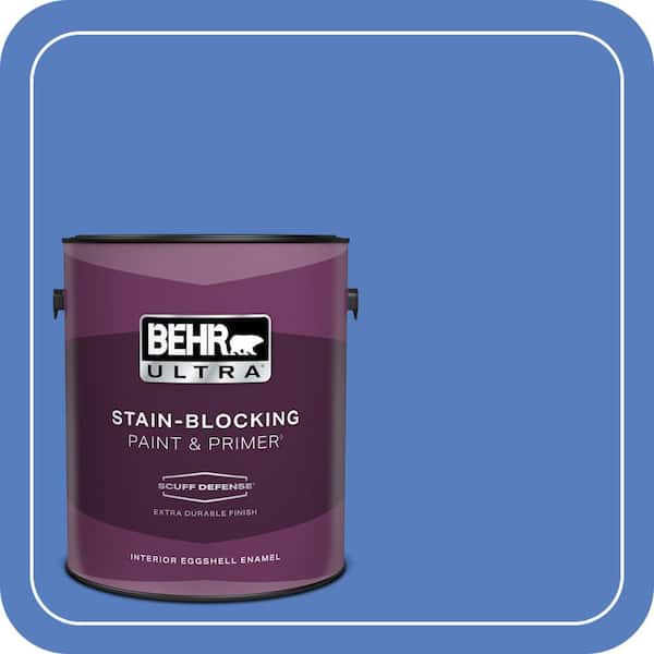 BEHR ULTRA 1 gal. #MQ4-25 Blue Iolite Extra Durable Eggshell Enamel Interior Paint & Primer