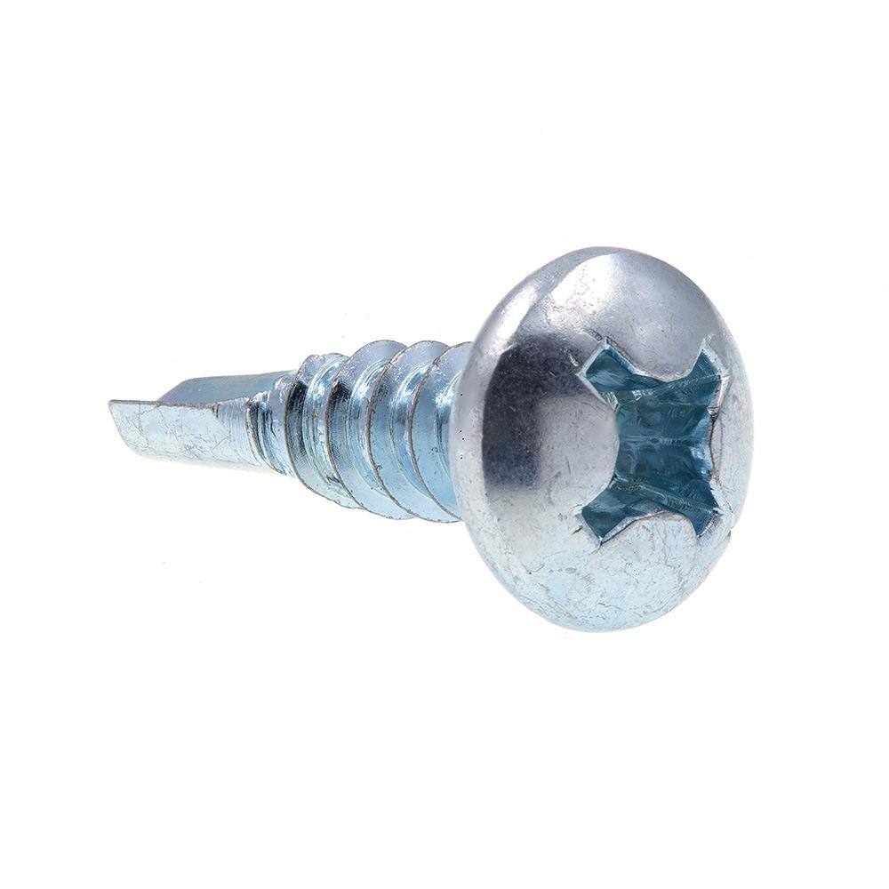 "#12 x 3/4 in. Zinc Plated Case Hardened Steel Phillips Drive Pan Head Self-Drilling Sheet Metal Screws (100-Pack)" price history on PriceWatchPro