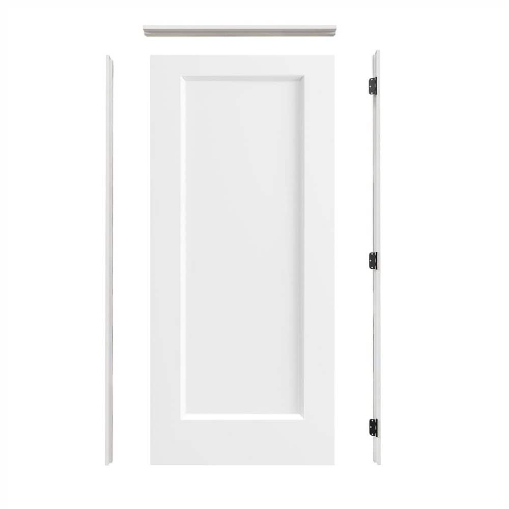 36 in. x 80 in. 1-Panel Left-Hand Primed Hollow Core Wood Single Prehung Interior Doorr Kit with Quick Assemble Jamb price history on PriceWatchPro
