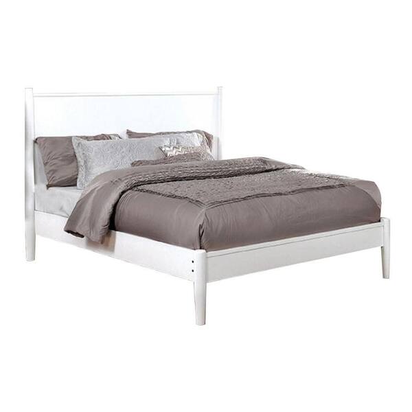 Unbranded Rebeca II 1-Piece White Wood Frame Full Platform Bed