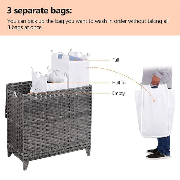 Hastings Home Plastic Laundry Basket in the Laundry Hampers & Baskets  department at