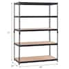 Muscle Rack 5-Tier Heavy Duty Steel Garage Storage Shelving Unit in Black  (48 in. W x 72 in. H x 24 in. D) UR-245PBB - The Home Depot