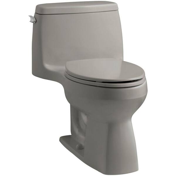 KOHLER Santa Rosa 1-piece 1.6 GPF Compact Elongated Toilet with AquaPiston flush technology in Cashmere