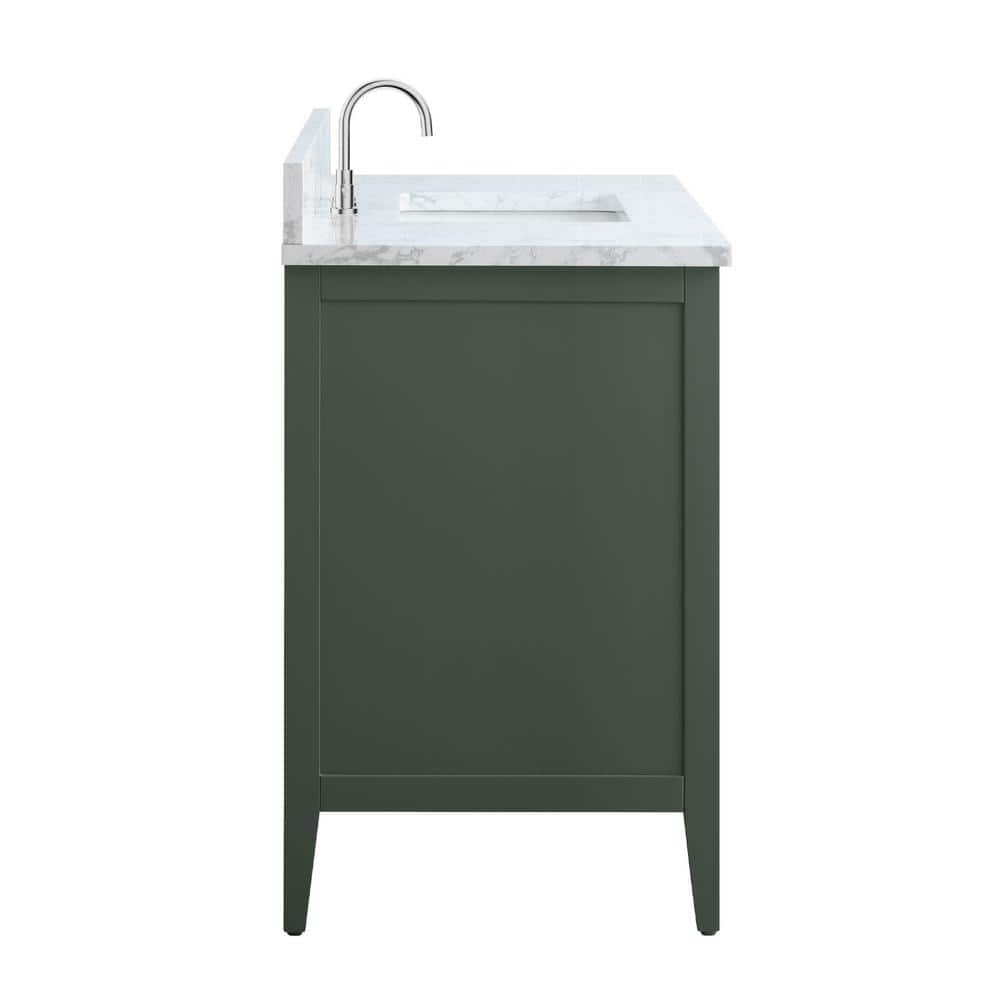 Vintage Green 42" Single Bathroom Vanity with Engineered Marble Top