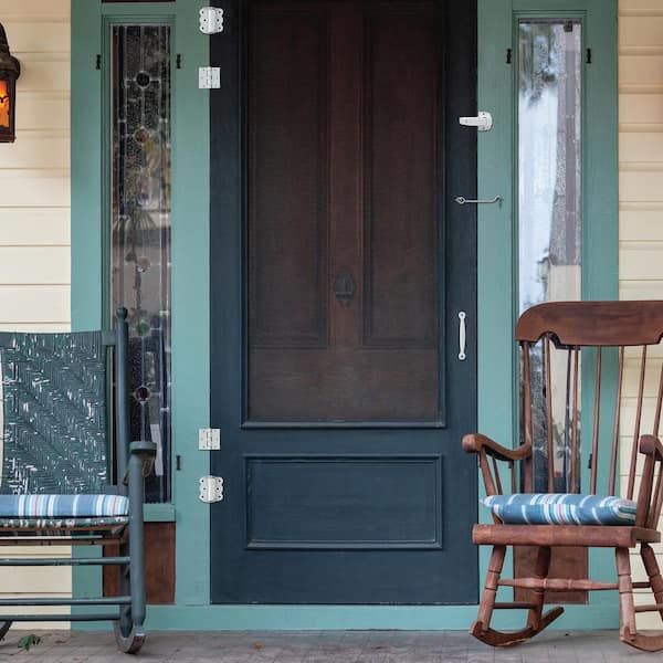 11.42 in. L White Screen Door Hardware Kit