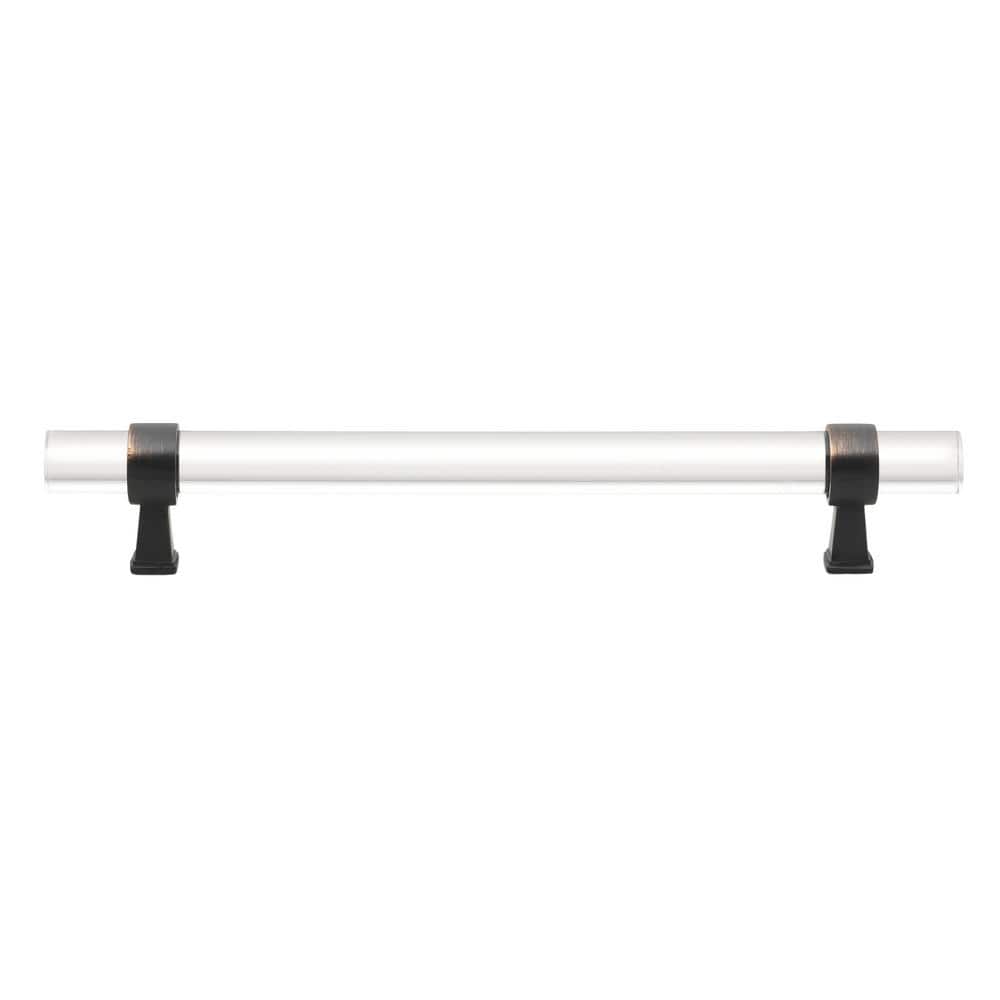6-1/4 in. Oil Rubbed Bronze Bases Clear Acrylic Cabinet Drawer Pull (10-Pack) price history on PriceWatchPro