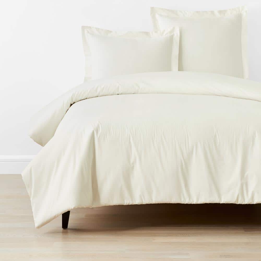Company Cotton Cream Full Cotton Percale Duvet Cover