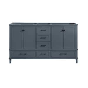 Merryfield 60 in. W x 21.5 in. D x 34 in. H Bath Vanity Cabinet without Top in Dark Blue-Gray