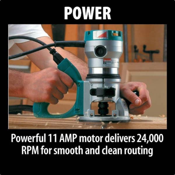 MAKITA Corded Router 11Amp 2-1/4 HP Electronic Variable Speed Control Fixed Base 