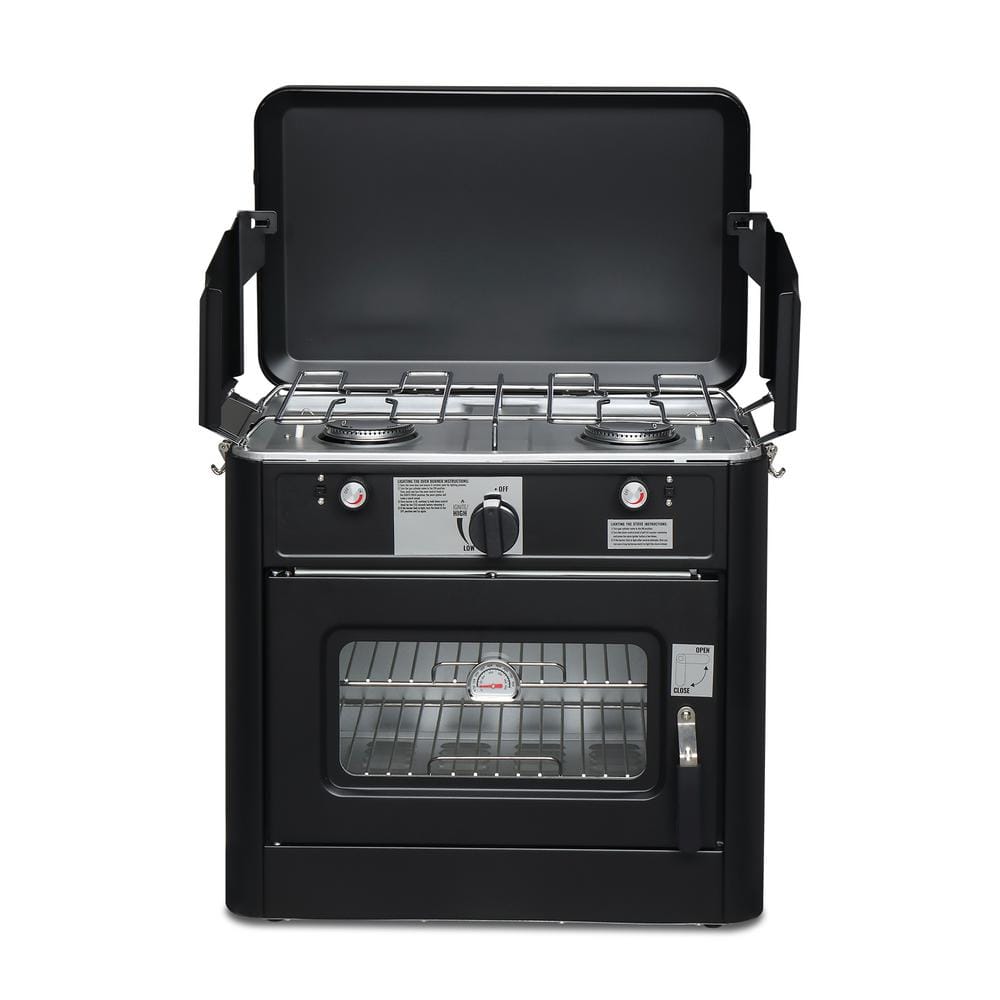 Karl home Outdoor 2- Burner Portable Tabletop Propane Gas Grill and ...