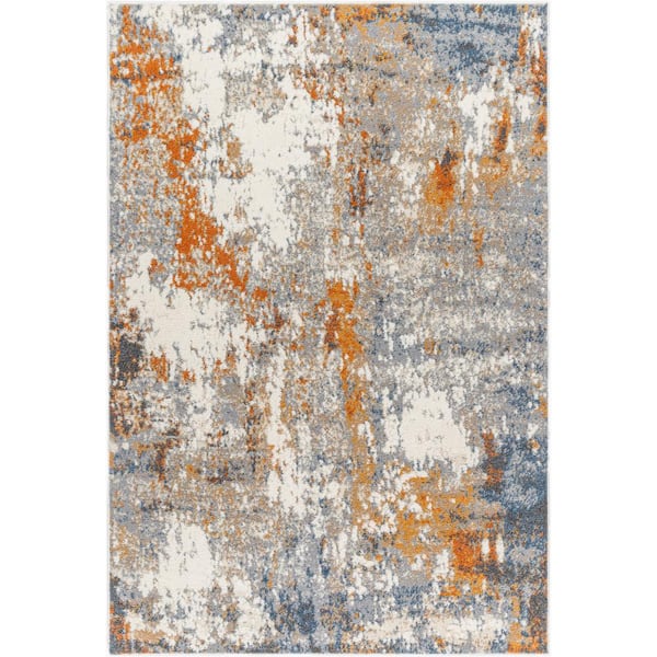 Livabliss Valet Orange/Multi Abstract 2 ft. x 3 ft. Indoor Area Rug