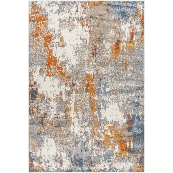Livabliss Valet Orange/Multi Abstract 5 ft. x 7 ft. Indoor Area Rug