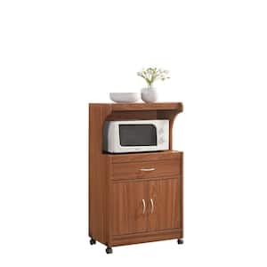 Cherry Microwave Cart with Storage