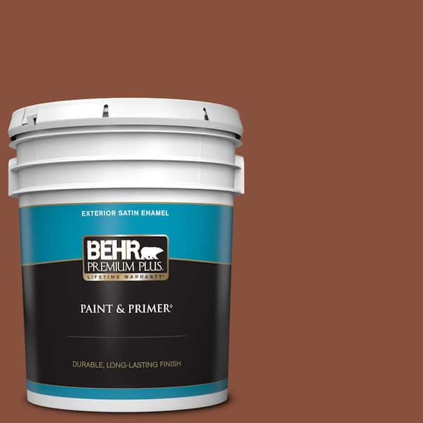 BEHR PREMIUM PLUS 5 gal. #T14-9 Hipsterfication Satin Enamel Exterior Paint & Primer