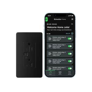 X Series 15 Amp 125-Volt Tamper Resistant Indoor Matter Smart Wi-Fi Energy Monitoring Duplex Outlet Receptacle Matte