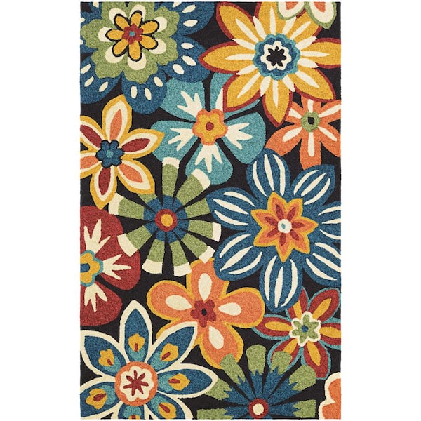 Covington Geranium Navy-Multi 8 ft. x 11 ft. Indoor/Outdoor Area Rug