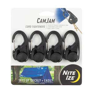 CamJam Cord Tightener in Black (4-Pack)