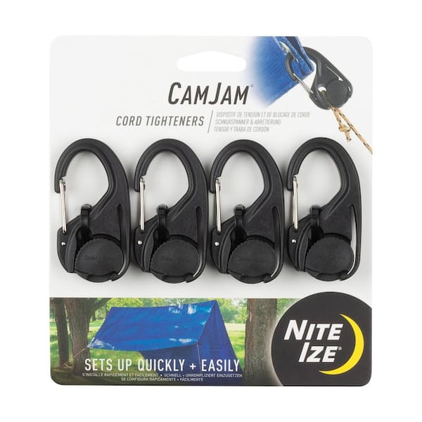 Nite Ize CamJam Cord Tightener in Black (4-Pack)