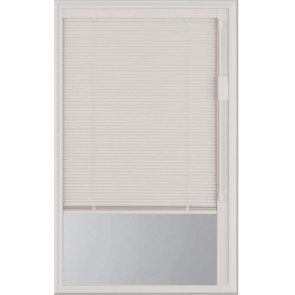 ODL Blink 20 in. x 36 in. x 1 in. Enclosed White Frame Blinds with Low-E Door Replacement Glass Panel -  320688