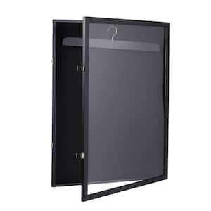 Black 23.23 in. x 31.3 in. Jersey Picture Rectangle Frame Display Frame Case with Hanger
