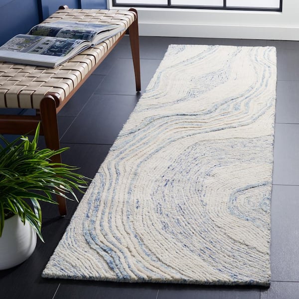 Fifth Avenue Blue/Ivory 2 ft. x 10 ft. Gradient Abstract Runner Rug