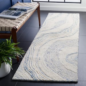 Fifth Avenue Blue/Ivory 2 ft. x 12 ft. Gradient Abstract Runner Rug