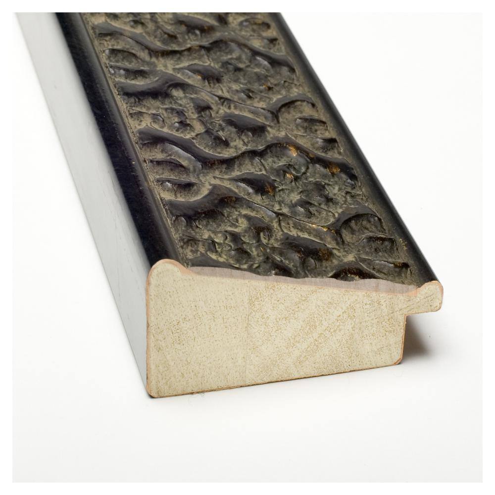 Antiqued Black and Gold Wood Wall Picture Frame