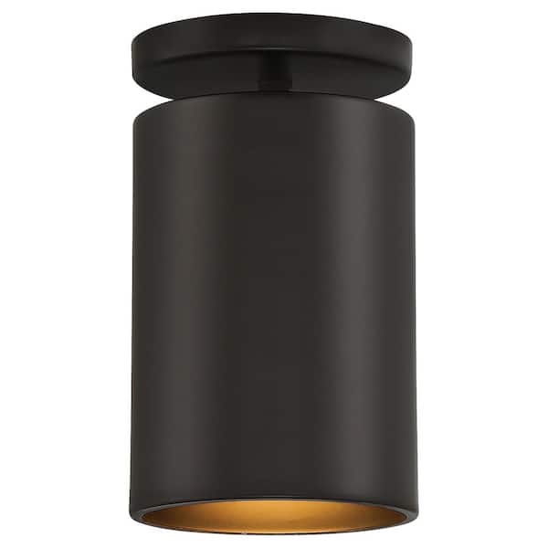 Access Lighting 1-Light Black LED Outdoor Flush Mount Light