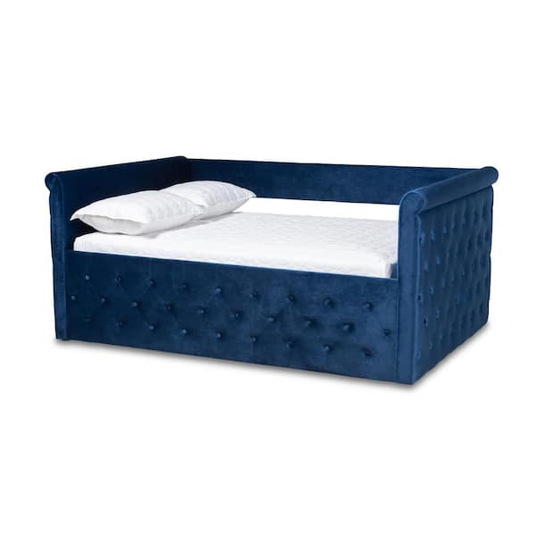 Baxton Studio Amaya Royal Blue Queen Daybed