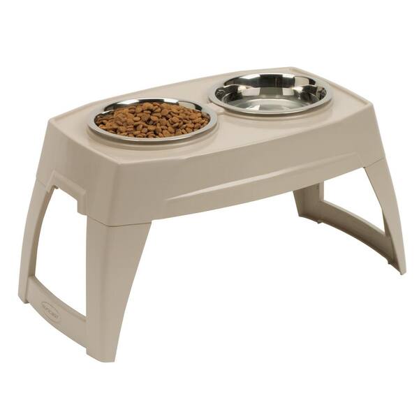 elevated dog bowl tray