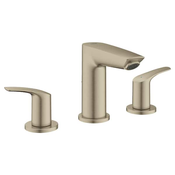 GROHE Eurosmart 8 in. Widespread 2-Handle Bathroom Faucet in Brushed Nickel