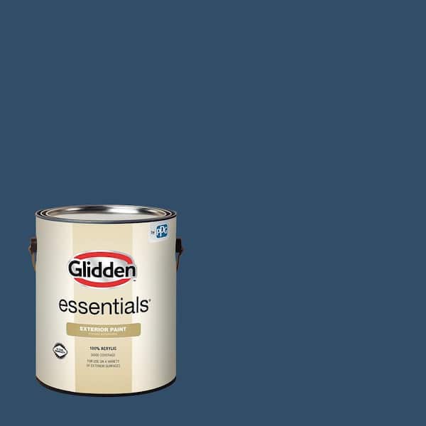 Glidden Essentials 1 gal. #PPG1163-7 Blueberry Pie Flat Exterior Paint