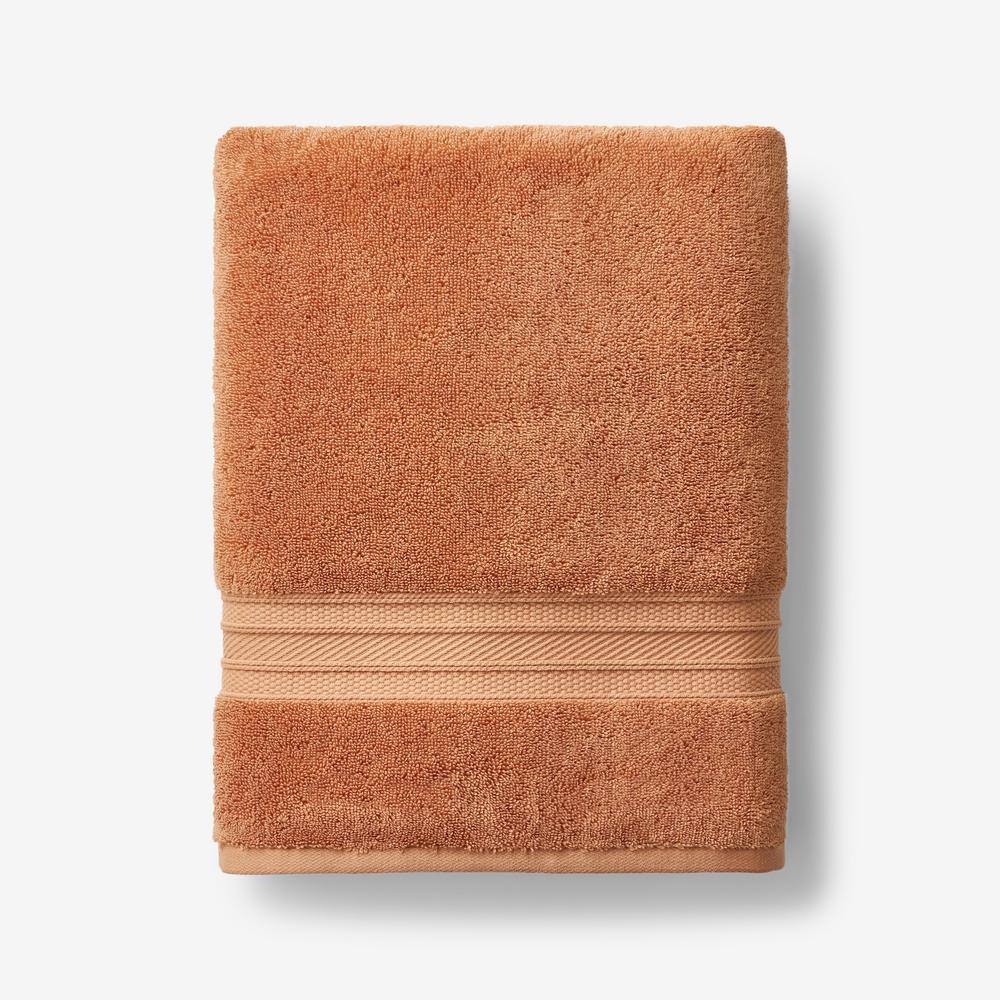 The Company Store Cotton TENCEL Lyocell Caramel Solid Bath Towel59057BATHCARAMEL The Home Depot