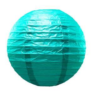 10 in. Round Turquoise Paper Lanterns (5-Count)
