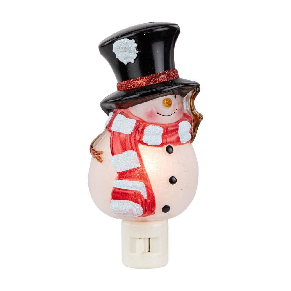 6.5in. White and Red Snowman in Black Top Hat Christmas Night Light price history on PriceWatchPro