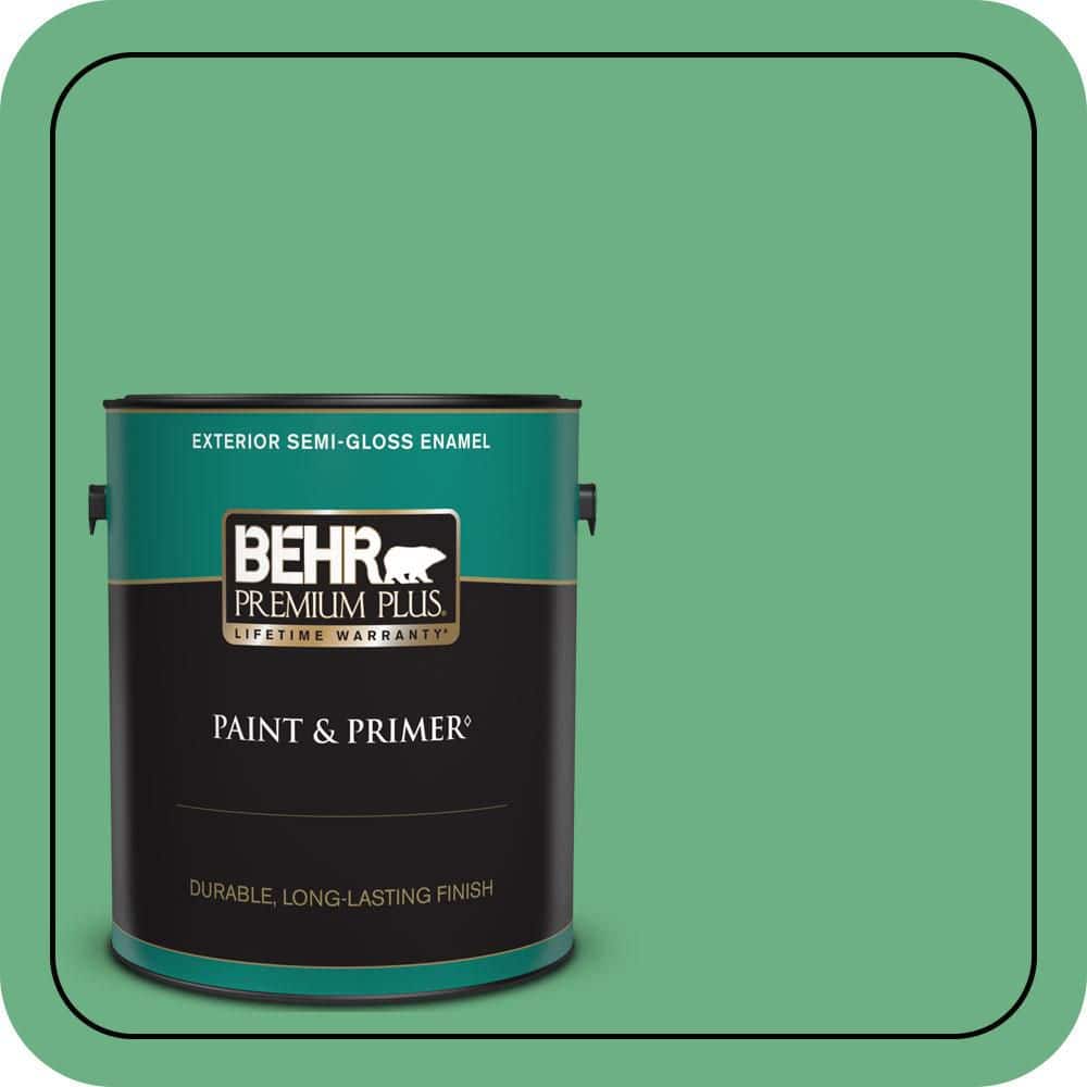 1 gal. #P410-5 Lily Pads Semi-Gloss Enamel Exterior Paint & Primer price history on PriceWatchPro
