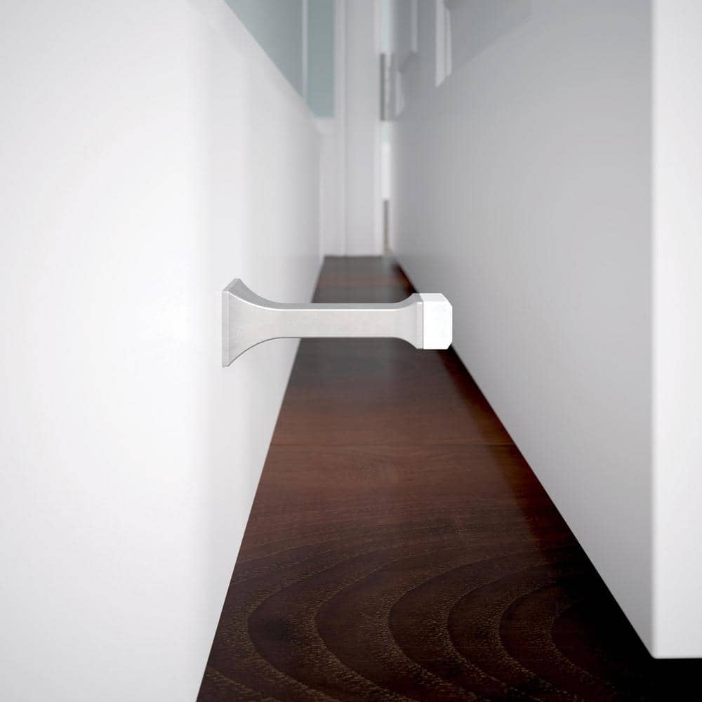 Matte Nickel Solid Baseboard Door Stop 3-inch (5-Pack)
