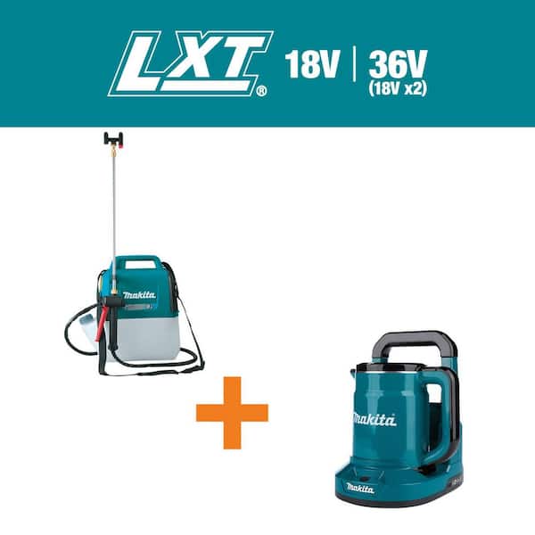 18V LXT Lithium-Ion Cordless 1.3 Gallon Sprayer (Tool Only) with bonus 36V (18V X2) LXT Hot Water Kettle (Tool-Only)