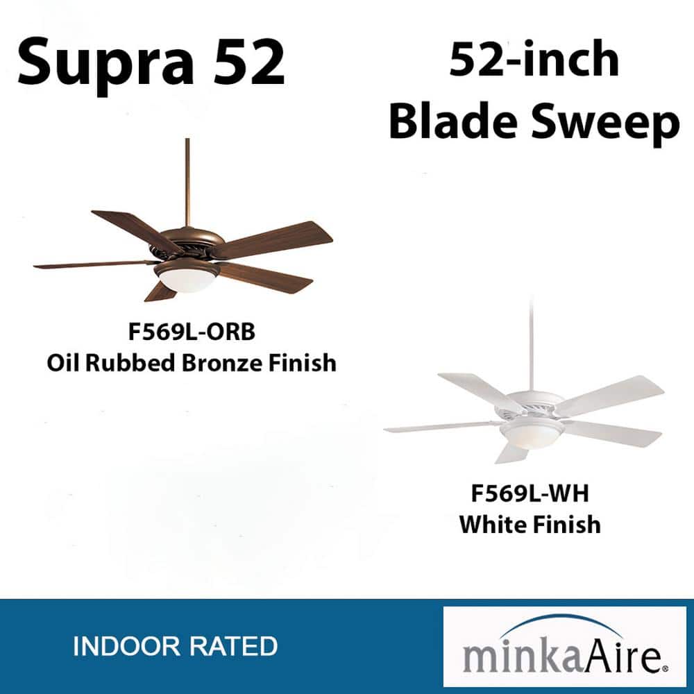 52" Oil Rubbed Bronze Ceiling Fan with Opal Glass Light and Remote