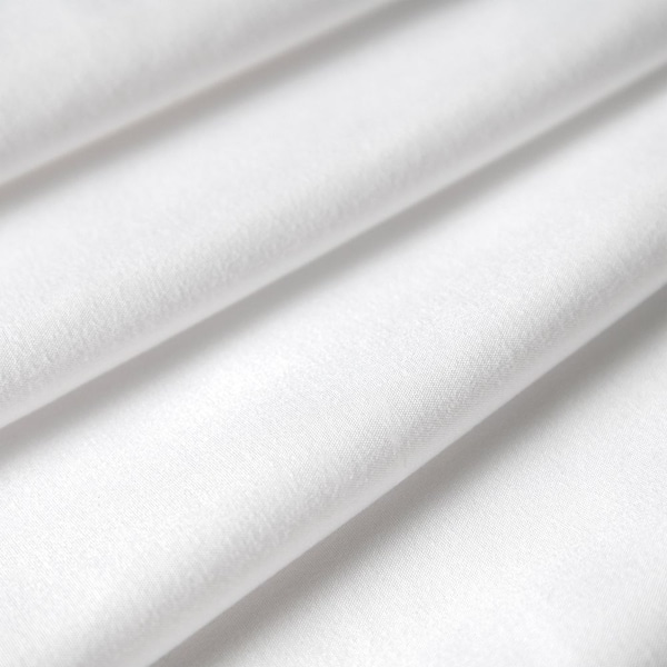 70 in. x 72 in. Water Repellent Fabric Shower Curtain Liner in White