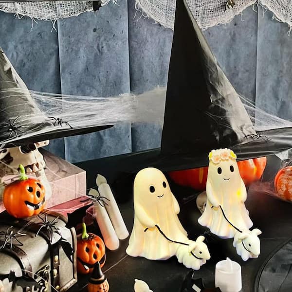 Indoor Warm Light Ghost Walking Dog Figurine Nightlight 22Lamps