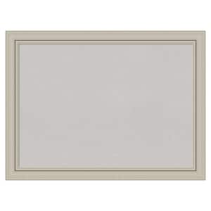Romano Silver Narrow Wood Framed Grey Corkboard 32 in. x 24 in. Bulletin Board Memo Board